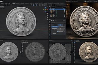 design 3d coin, challenge coin, medallion pendant, crypto token, nft art
