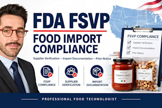 provide fda fsvp, food importer compliance import documentation and prior notice