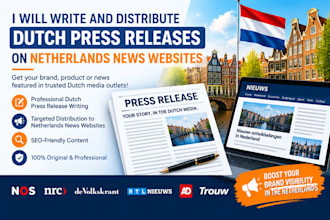 write and distribute dutch press releases on netherlands news websites