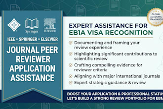help apply as ieee springer elsevier journal peer reviewer for eb1a