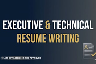 write an executive resume, tech CV, and cover letter