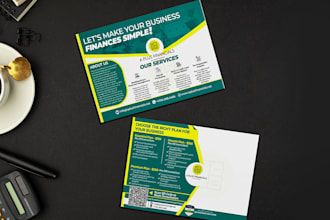 design professional postcard, eddm postcard, business or church flyer