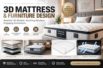 design mattress 3d model mattress animation furniture bed 3d mattress design