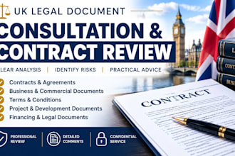 provide UK legal document consultation and contract review