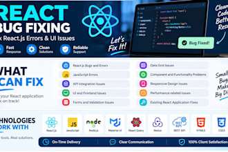 fix bugs and errors in your react js application