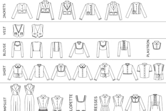 create fashion technical drawings
