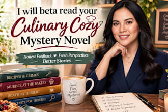 beta read your culinary cozy mystery novel