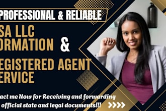 do us llc formation, provide US registered agent service in all 50 states