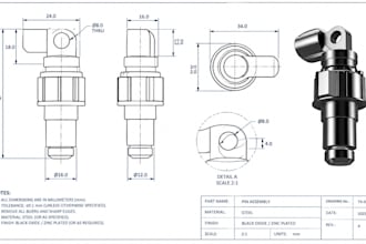 create engineering drawing, mechanical drawing,2d cad drawing, technical drawing