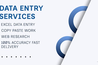 do accurate data entry, copy paste, and web research work
