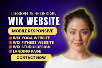 do wix website redesign for yoga fitness gym wellness coach landing page website