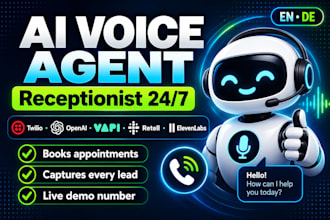 build ai voice agent, ai phone receptionist with twilio, openai, vapi, retell