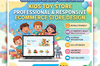 create kids toys store wordpress website
