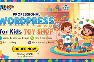 create kids toys shop wordpress website
