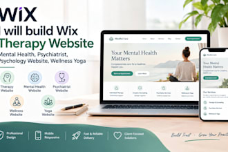 build wix therapy website, mental health, psychiatrist, psychology website yoga