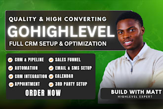 setup gohighlevel CRM, gohighlevel pipeline and ghl lead management