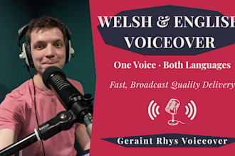 record your script as a bilingual welsh and english voiceover