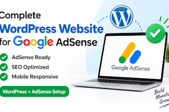 do complete wordpress website setup for google adsense approval