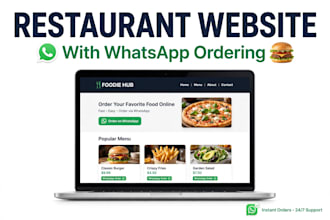 build restaurant website with whatsapp ordering
