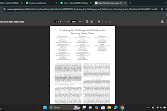 do any research writing for any journal and conference