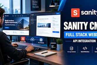 build a full stack website with sanity cms and API