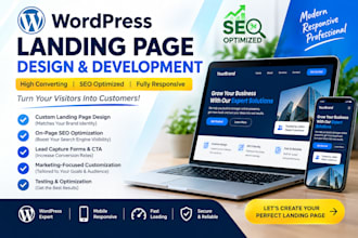 create attractive wordpress landing pages with on page SEO and website design