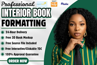 format book interior, layout and ebook for kdp, ingramspark