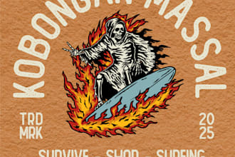 drawing illustration for merchandise