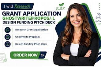 research grant application ghostwrite proposal design funding pitch deck