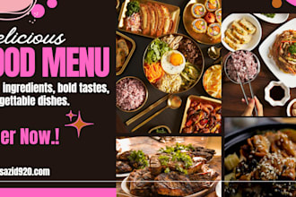 design modern and attractive restaurant menu cards