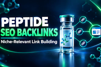peptide SEO backlinks for research peptide website increase domain rating ahrefs