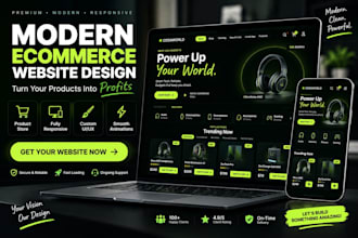 design and develop a modern animated ecommerce website