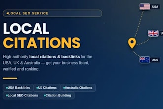build SEO citation, USA backlinks, UK and australia citation