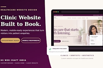 design a modern clinic dentist or healthcare website
