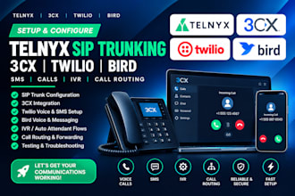 set up telnyx sip trunking for 3cx and bulk SMS, calls