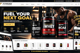 design shopify store for your supplement or weight gainer brand fitness store