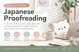 proofread and improve your website japanese