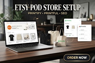 setup your etsy printify or printful print on demand store