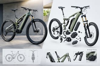 design custom bike products, bicycle frames, and production ready 3d cad model