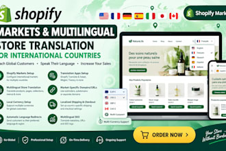 setup shopify markets multilingual store translation for international countries