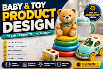 baby 3d product design 3d toy child product prototype cad model for production