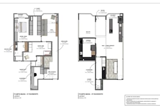 create floor plan layout for european, structure  detailed, livingroom, BBQ area