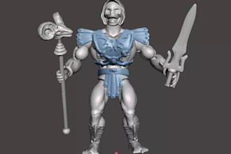 sculpt 3d character, action figure, toys for 3d printing and rendering