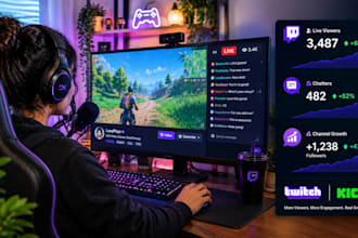 grow your twitch channel with live viewers and chatters