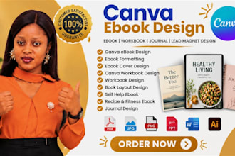 do canva ebook design, canva workbook, canva journal design, ebook format
