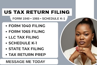 efile US business tax return, 1120, 1065 and llc tax return
