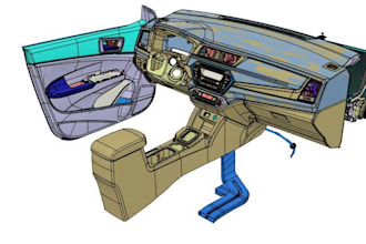 design automotive products, car parts, and vehicle accessories in 3d cad