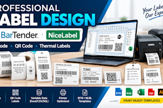 create  barcode labels and thermal sticker with bartender