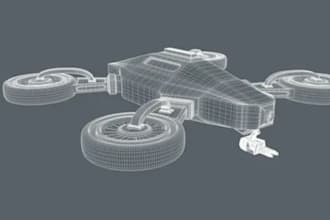 3d drone model, drone animation, cad design and uav 3d model