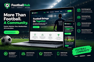 sport website event website football community website membership coach website
